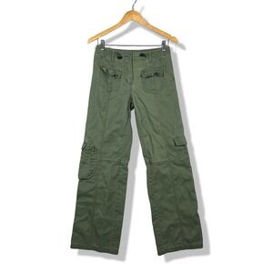J. Galt Cargo Pants Women 28 Waist Green Y2K Utility Gorpcore Streetwear